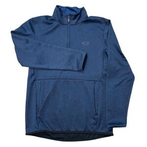 Oakley Quarter/‎ 1/4 Zip Lightweight Pullover Blue Jacket Men's - Small